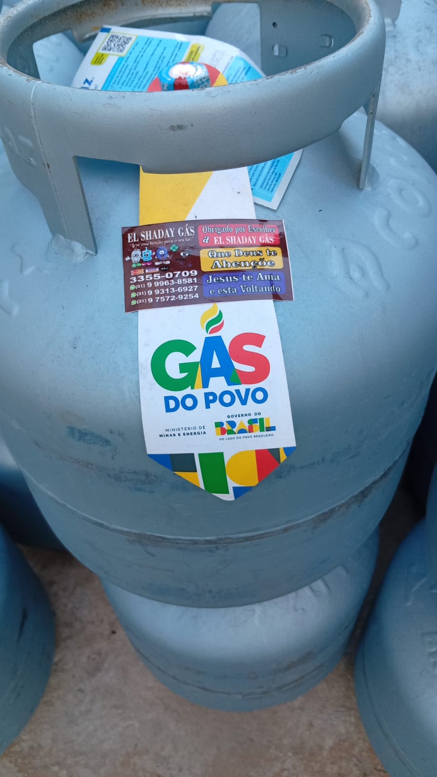 Botijão com selo Gás do Povo - EL SHADAY GÁS